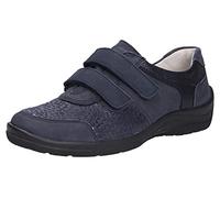 Waldläufer Komfort-Slipper Hesna extra weit Damen Blau Gr. 40½ EU / 7 UK