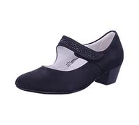 Waldläufer Hilaria Pumps, Nubuk, schwarz, Weite H, Klettverschluss 358311-162-001 Schwarz