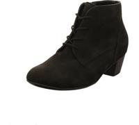 Waldläufer Hilaria Stiefellette, Nubukleder, schwarz, Schnür. u. Reißverschluss, Weite H 358804-162-001 Schwarz Gr. 38 1/2