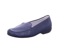 Waldläufer Hina, Mokassin, Hirschleder (Glattleder), Notte, Weite H 437502-199-194 Blau Gr. 42