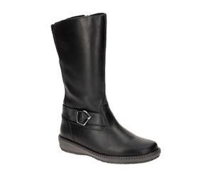 Waldläufer Hoja Warmfutter Schaftstiefel schwarz H-Weite Glattleder 533932 für Damen, schwarz, Größe 38 ½ EU / 5,5 UK