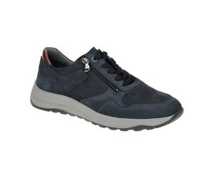 Waldläufer John Schuhe blau marine K-Weite perforiert 662001 für Herren, blau, Größe 42 ½ EU / 8,5 UK