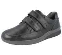 Waldläufer K-Fabian Herren Halbschuhe Klettschuhe schwarz Glattleder Hirsch