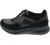 Waldläufer Damen Schnürschuhe K-Janka Ortho-Tritt Velourleder/Posterstretch Schwarz/Anthrazit Gr. 37