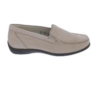 Waldläufer Kläre Mokassin 640004-189-060, leicht glitzerndes Nubukleder, Beige, Weite K Beige