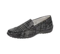 Waldläufer Kläre Slipper schwarz weiß K-Weite OrthoTritt für Damen, schwarz, Größe 37 ½ EU / 4,5 UK