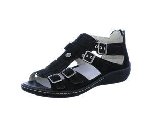 Waldläufer Komfort Sandalette Hilena für Damen, schwarz, Größe 40 ½ EU / 7 UK