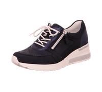 Waldläufer Komfort Schnürhalbschuh extra weit H-Clara-Soft für Damen, blau, Größe 40 ½ EU / 7 UK