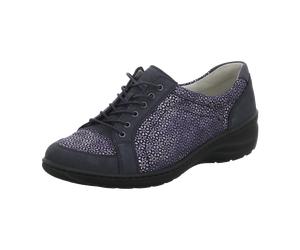 Waldläufer Komfort Schnürschuhe für Damen, blau, Größe 37 ½ EU / 4,5 UK
