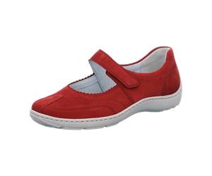 Waldläufer Komfort Slipper Halbschuh extra weit Henni für Damen, rot, Größe 37 ½ EU / 4,5 UK