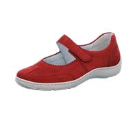 Waldläufer Komfort Slipper Halbschuh extra weit Henni für Damen, rot, Größe 37 EU / 4 UK