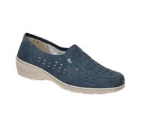 Waldläufer Kya Slipper Schuhe blau Nubuck 607503 für Damen, blau, Größe 38 EU / 5 UK