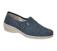 Waldläufer KYA 607503 191 206 blau - bequeme Slipper für Damen - Größe 42