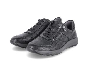 Waldläufer Low Sneaker K-JOHN - Gr. 42,5 - Schwarz - Leder