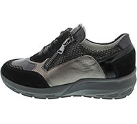 Waldläufer sportlicher Schnürer M-Tonia Damen Schwarz Gr. 38 ½ EU / 5,5 UK