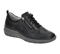 Waldläufer M-Tonia 831001-001 Schwarz - Schnürschuh mit Loser Einlage - Damenschuhe Bequeme Schnürschuhe, Schwarz, Leder (2X Hirsch Memphis), Gr. 38 EU