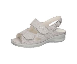 Waldläufer Merle Sandale blau silber M-Weite Wechselfußbett für Damen, silber, Größe 42 EU / 8 UK