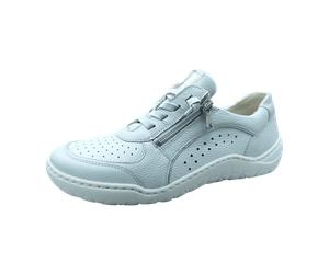 Waldläufer Milena Schuhe weiß silber K-Weite perforiert 612005 für Damen, weiß, Größe 43 EU / 9 UK