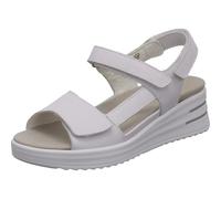 Waldläufer modische Keilsandalette H-Dina für Damen in Weiß Glitzer Schimmer, Bequemschuh Weite H. Offwhite Gr. 39