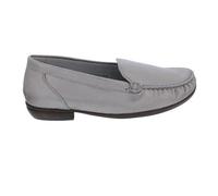 Waldläufer Mokassin mit Fußbett zum Wechseln Hina 437502-131-070, Nubukleder mit Metallic-Effekt, Grau, Weite H Grau Gr. 38