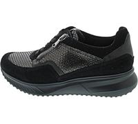 Waldläufer Bequeme Damen Schnürschuhe Ortho-Tritt K‑Janka Velourleder/Posterstretch Schwarz Gr. 38