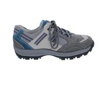 Waldläufer Outdoor Halbschuh Holly 471008-809-362, Nubukleder, Grau mit Blau, Weite H, Fußbett zum Wechseln Grau Gr. 37