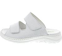 Waldläufer Pantolette H-Joline 756501-106-211, leicht glänzendes Glattleder, Weiß-Silber, weiches Fußbett zum Wechseln Weiß Gr. 40