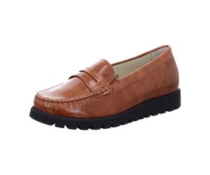 Waldläufer SlipperH-WiteCognacLack für Damen, braun, Größe 40 ½ EU / 7 UK