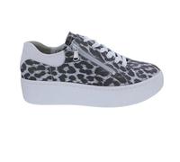 Waldläufer Sneaker H-Nicky mit Fußbett zum Wechseln 733001-216-980, Nubukleder Kombi., Grau/Weiß, Weite H Grau Gr. 40 1/2