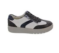 Waldläufer Sneaker K-Sansa mit Fußbett zum Wechseln 610009-400-166, Velourleder-Materialmix, Dunkelbraun-Beige, Weite K Braun Gr. 40