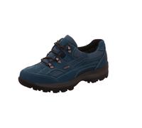 Trekkingschuh WALDLÄUFER "HOLLY", Damen, Gr. 6,5, blau, Nubukleder, Textil, unifarben, Schuhe, Outdoorschuh, Wanderschuh, Tex-Schnürschuh in Komfortweite H (34935163-6,5) blau