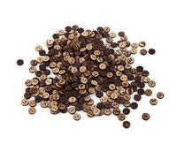 Walfront Bunte Knöpfe 10mm, Retro Kokosnussschalen 2 Löcher Nähen Knöpfe, 400 Stücke Kinderknöpfe Holz für DIY Scrapbooking Decor Kleidung Zubehör Nähen und Basteln