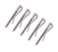 Walfront Geldklammer, Geld Clip Klemme, Brieftasche Spring Silber Geld Clip Bar DIY-Tool für Leder Geldbörse Kreditkarteninhaber, Packung mit 5