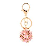 Walfront Schlüsselanhänger, Süße Blume Schlüsselbund Kristall Charm Anhänger Tasche Geldbörse Auto Keychain Cute für Mädchen