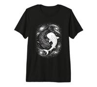 Walhai Yin Yang Balance Marine Biologie Ozean Meer Leben Premium T-Shirt