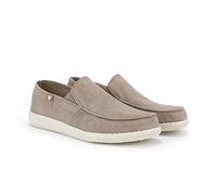 WALK IN PITAS | WP150 Slip ON Washed | Herren Mokassins | Flache Slipper für Männer | Slip on Loafer | Sneakers | Schlupfschuhe | Freizeitschuhe | Walkinpitas Schuhe | Beige 42
