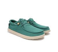 WALK IN PITAS | WP150 WALLABI Washed | Herren Mokassins | Flache Slipper für Männer | Slip on Loafer | Sneakers | Schlupfschuhe | Freizeitschuhe | Walkinpitas Schuhe | Grün 45