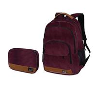 Walker 68528-051 - 2-teiliges Schulrucksack-Set, Elite Rucksack Crinkle mit Federtasche, mit Hauptfach, Laptopfach, Seitentaschen mit Getränkehalterung und Reflektoren, ca. 30 l Volumen