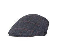 WALKER AND HAWKES - Cambridge - Unisex Schiebermütze aus Tweed - Country-Stil - Blauer Tweed - M (58cm)