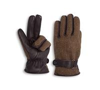 WALKER AND HAWKES Unisex Handschuhe Brookmore - Tweed & Leder - Braun Tweed - M