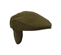 WALKER AND HAWKES Unisex Schiebermütze mit Ohrenklappen - Tweed - Dunkles Salbeigrün - XL (60cm)
