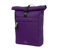 Walker 42263-334 - Classic Rucksack Roll Top Purple Velvet mit Hauptfach, Laptopfach, ergonomischen Schulterriemen und Mittelfach mit Handytasche, wasserabweisend, ca. 20-23 l Volumen