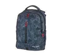Walker Schulrucksack Elite 2.0 "Grey Polygon" mit 2 Fächern, Zippfach am Rücken, Schultasche inkl. RückenPolsterung, höhenverstellbares Tragesystem, verstellbaren Gurten