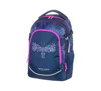 Walker 42046-072 - Schulrucksack Fame 2.0 "Magic Dragonfly" mit 2 Fächern, Vorderfach mit Organizer, Seitentaschen, Schultasche inkl. Rücken-Polsterung, verstellbarem Schulter- und Brustgurt