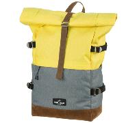 walker Schulrucksack Roll up two - butter / grey.