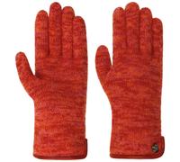 Walkhandschuhe mit Lederpaspel by Roeckl rot-meliert 6 1/2 HS