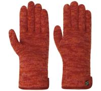 Walkhandschuhe mit Lederpaspel by Roeckl rot-meliert 7 1/2 HS