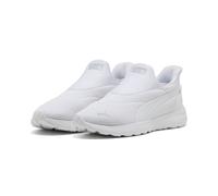 Walkingschuh PUMA "SOFTRIDE COSMIC SLIPTECH", Damen, Gr. 42, weiß (puma weiß, puma weiß, cool light gray), Textil, unifarben, Schuhe Walkingschuh, SLIPTECH™ Technologie: praktisches Anziehen ohne Händ