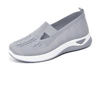 Walkingschuhe Damen Leicht, Sandalen Damen Sommer Breite Füße Orthopädische Schuhe Bequeme Flach Sandaletten Leichte Barfuss Sandalette Mesh Weiche Sohle Casual Sport Sommerschuhe Turnschuhe