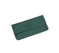 Wallet for Women Leder Lange Brieftasche Solide Geld Schlanke Clutch Tasche for Männer Frauen Top Rindsleder Geldbörse ID Kreditkarte Halter(Green)